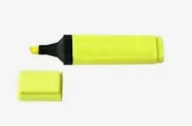 A yellow highlighter pen 