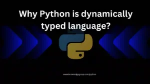 Why python is dynamically typed language