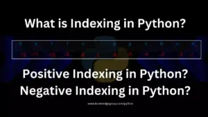 what is indexing in python